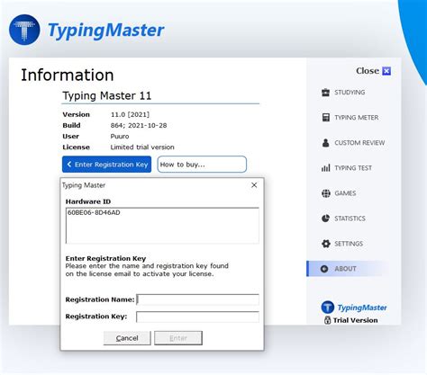 registration key typing master 11